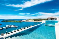 The rooftop deck at Hotel El Ganzo in Los Cabos overlooks Sea of Cortez and is the perfect place to experience ultimate relaxation #travel #destination #loscabos