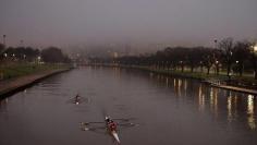 Photo: Eddie Jim:  Fog has descended on Melbourne ... which you can see in the distance if you look very, very closely. This morning - 22nd July, 2014.  Winter.