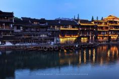 Fenghuang County (凤凰县), Hunan, China, is an exceptionally well-preserved ancient town.