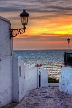 Mediterranean sunset in Nerja, Spain