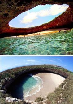 hidden beach - marieta islands, puerto vallarta, mexico