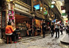 Melbourne, Australia. I love our laneways. I think this is Degraves St?