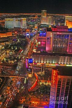 Las Vegas Strip shot from the Eiffel Tower