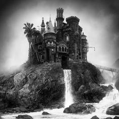 Digitally manipulated photos by Jim Kazanjian. Portland-based   artist Jim Kazanjian digitally manipulates photographs to generate completely unique and fantastical images that look like the wreckage of a ravaged, steam-punk planet.