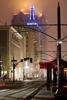 Salt Lake City, Utah. I just love the Walker Tower. It color is dictated by the weather forecast .. Blue: clear skies, red: rain, etc ...