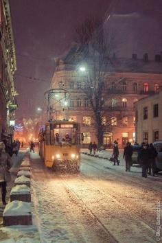 Winter in Lviv - Ukraine.