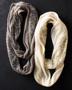 Elizabeth Gillett Sequined Infinity Loop Scarf