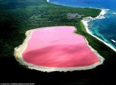 Hillier Lake, Western Australia: The pink and lovely Hillier Lake is the only vividly pink lake you will find in the world. The color is permanent and never changes, even when water is removed and placed in a separate container. Its startling color remains a mystery and while scientists have proven it's not due to the presence of algae, unlike the other salt lakes down under, they still can't explain why it's pink...