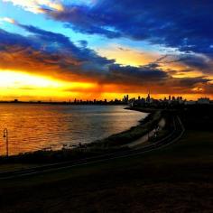 Melbourne sunset - so colorful!