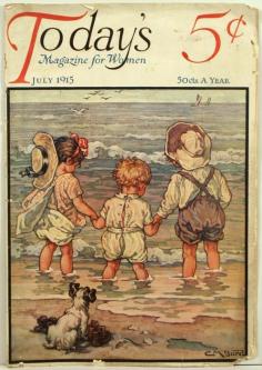 Clara M. Burd - children at the beach