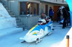 Setting off on Olympic Bobsleigh Run, St Moritz   #winter #sport #switzerland