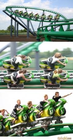 Awesome Roller Coaster as Biking!