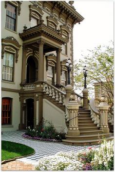 Staircase Entrance at the Leland Stanford Mansion, Sacramento, California