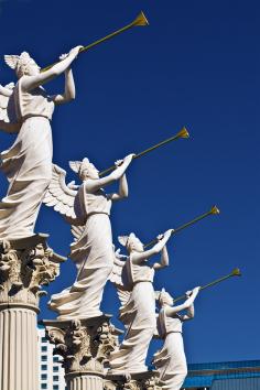 Roman trumpeters at Caesars Palace, Las Vegas (Photo by B. David Cathell)