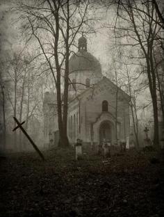 Abandon church and graveyard