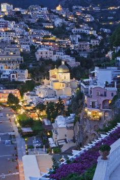 Positano, Italy at Dusk