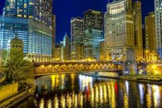 Chicago Illinois at night | Wallpapered.net