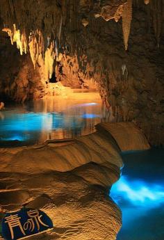 mystic pools in Gyokusendo Cave, Okinawa, Japan