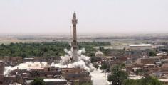 ISIS Destroys the Jawad Husseingiya Mosque in Tal Afar, Iraq (the unremovable headline describes another desecration; this image is not Jonah's tomb)