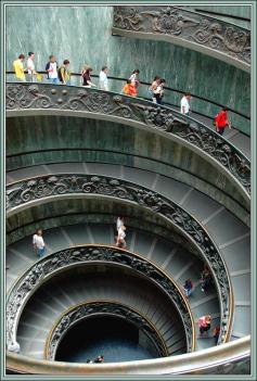 LOGARITHMIC SPIRAL	 - Vatican Museum, Rome, Italy    This staircase designed by Giuseppe Momo in 1932 is one of the most photographed staircases in the world,