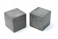 Modern Concrete Bookends -  Cube