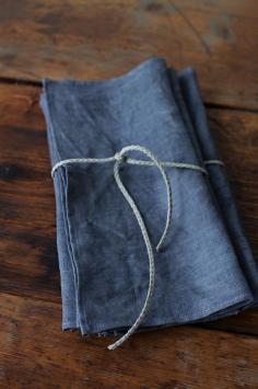 Natural Dyed Linen Napkins - Sumac