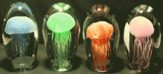 Hand blown glass lava lamps