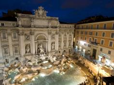 Trevi Fountain in Rome. Make sure you throw a coin over your shoulder into the fountain to ensure your return to Rome. It works!!!