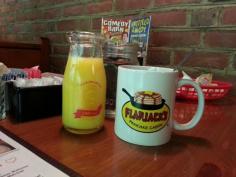 Breakfast at Flapjack's in Gatlinburg, TN near tye Smoky Mountain National Park.