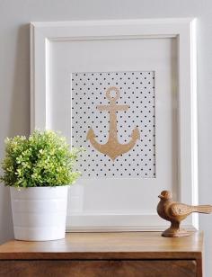 Gold Glitter Anchor Printable Art