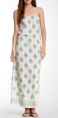 Velvet By Graham & Spencer Printed Silk Blend Noile Maxi Dress