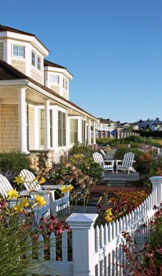 The expansive patio at Chatham Bars Inn