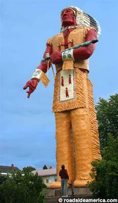 Hiawatha, World's Tallest and Largest Indian - - Ironwood Michigan U.P.        Ironwood, Michigan