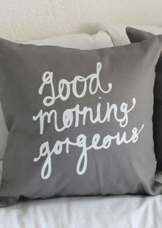 His and Hers Pillow Covers in Grey 18 x 18 inch