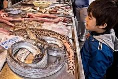 Fresh Spatola Sold at the Market in Syracuse, Sicily