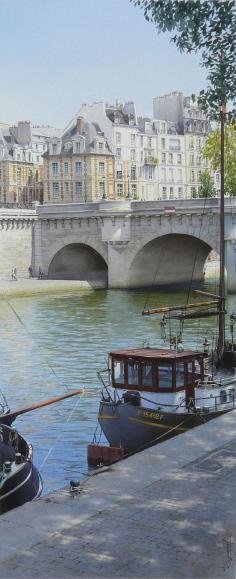 La Place Dauphine et Le Pont Neuf, Paris