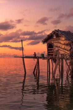 Sunrise in Borneo, Sabah, Malaysia