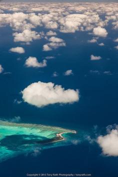 Halfmoon Caye from 10,000 feet, Belize