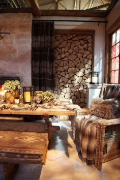 rustic, chic dining