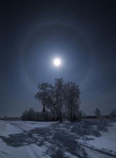 Frosty night, Kola, Russia