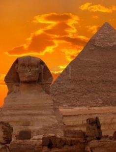 The Sphinx and the Great Pyramid, Egypt