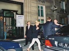 THE RITZ HOTEL, PARIS.  PRINCESS DIANA. Diana was photographed leaving the  Ritz just before she was killed in the car crash in the Alma tunnel.