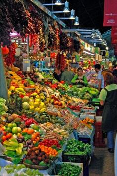 Barcelona ~ The 100-year-old Mercado de Sant Josep, commonly called La Boqueria, is one of the world