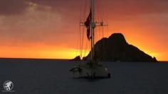 Sunset from Colombier Beach, St. Barts. No better way to end a day...