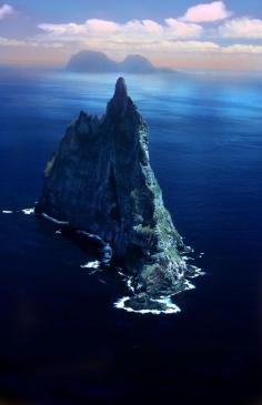 Ball's pyramid, the world's tallest seastack, off the Eastern coast of Australia.