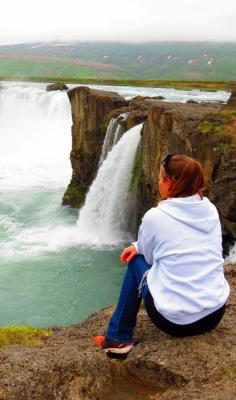 Not a bad view over Iceland's Godafoss! Click link for more info about Iceland: www.mappingmegan....