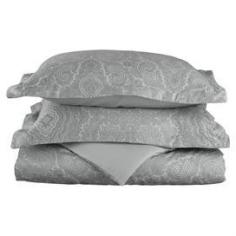 3-Piece Riviera Duvet Set in Grey