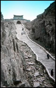 THE FLIGHT OF STAIRS to THE TEMPLE on TAI SHAN MOUNTAIN in OLD CHINA by Okinawa Soba, via Flickr