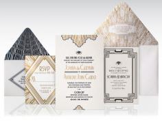 1920s Art Deco Wedding Invitation by Atelier Isabey , via Behance