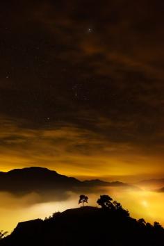 The Castle Floating in the Sky, Takeda Castle Ruins, Asago City, Hyogo, Japan